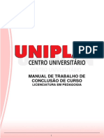 Manual de TCC - Pedagogia Uniplan