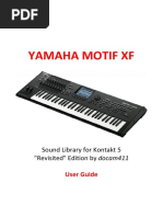 Yamaha Motif XF: Sound Library For Kontakt 5 "Revisited" Edition by Docam411