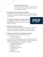 Describa La Tarea de La Investigación de Mercados. Es La Función