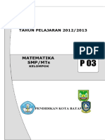 Matematika Paket P03 2013