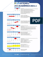 Calendário Acadêmico 2021.1 Uniateneu