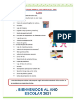 Lista de Útiles para Clases Virtuales...