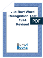 Burt Word Recognition Test
