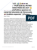 ???? ?????? ?????? en Instagram - "POR QUÉ EL PETRO ES PELIGROSO