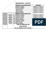 Horarios personal maestranza marzo 2020