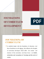 Foundations of Curriculum Development