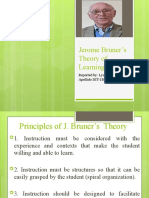 Jerome Bruner's Theory of Learning: Reported By: Lyca Jean S. Apellido DIT-1B