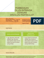 Disolusi Intrinsik VS Partikulat