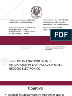Clase 3 PROBLEMAS POR FALTA DE INTEGRACION DE LAS APLICACIONES DEL NEGOCIO ELECTRONICO