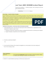 Assessment Task: AWE: WHSSIM Incident Report: Case Study - Grant's Kitchen Troubles