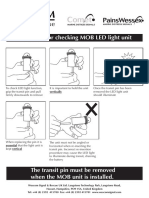 Check MOB LED light procedure