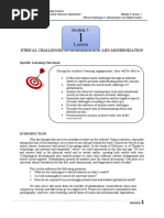 10th GLOBALIZATION AND ETHICAL CHALLENGES M5L1