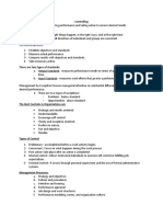 Controlling Definition: Process of Monitoring Performance and Taking Action To Ensure Desired Results