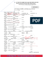 Chọn phương án đúng (ứng với A hoặc B, C, D) điền vào chỗ trống trong các câu sau