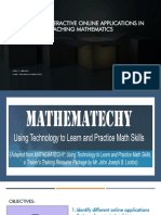Different Interactive Online Applications in Teaching Mathematics