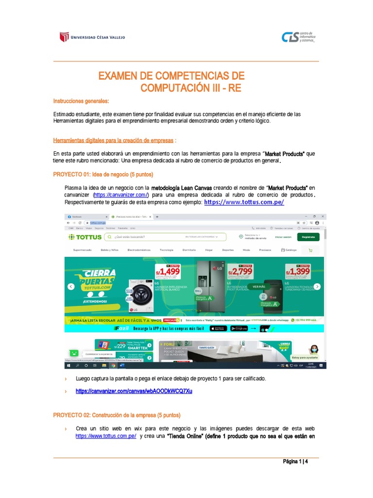 Examen de Competencias en Herramientas Digitales | PDF | Red mundial ...