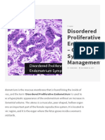 Disordered Proliferative Endometrium Causes and Symptoms