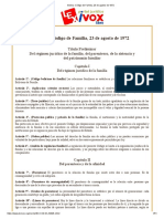 Bolivia - Código de Familia, 23 de Agosto de 1972