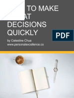 How To Make Great Decisions Quickly Personal Excellence Ebook