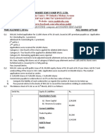 Cs Executive Company Accounts Test Paper: Mohit Educomp Pvt. LTD