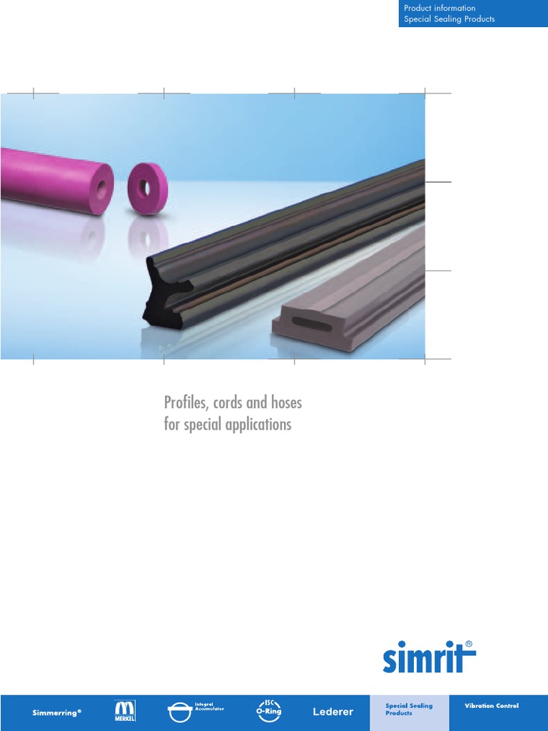 Simrit Profil Sizdirmazlik Elemanlari | PDF | Extrusion | Engineering