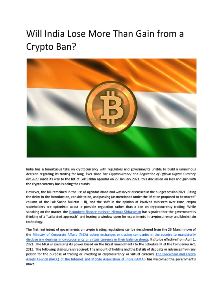 Will India Lose More Than Gain From A Crypto Ban | PDF