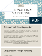 Unit 1.1 International Marketing