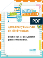 Aprendizaje y Escolaridad Nino Prematuro Unicef