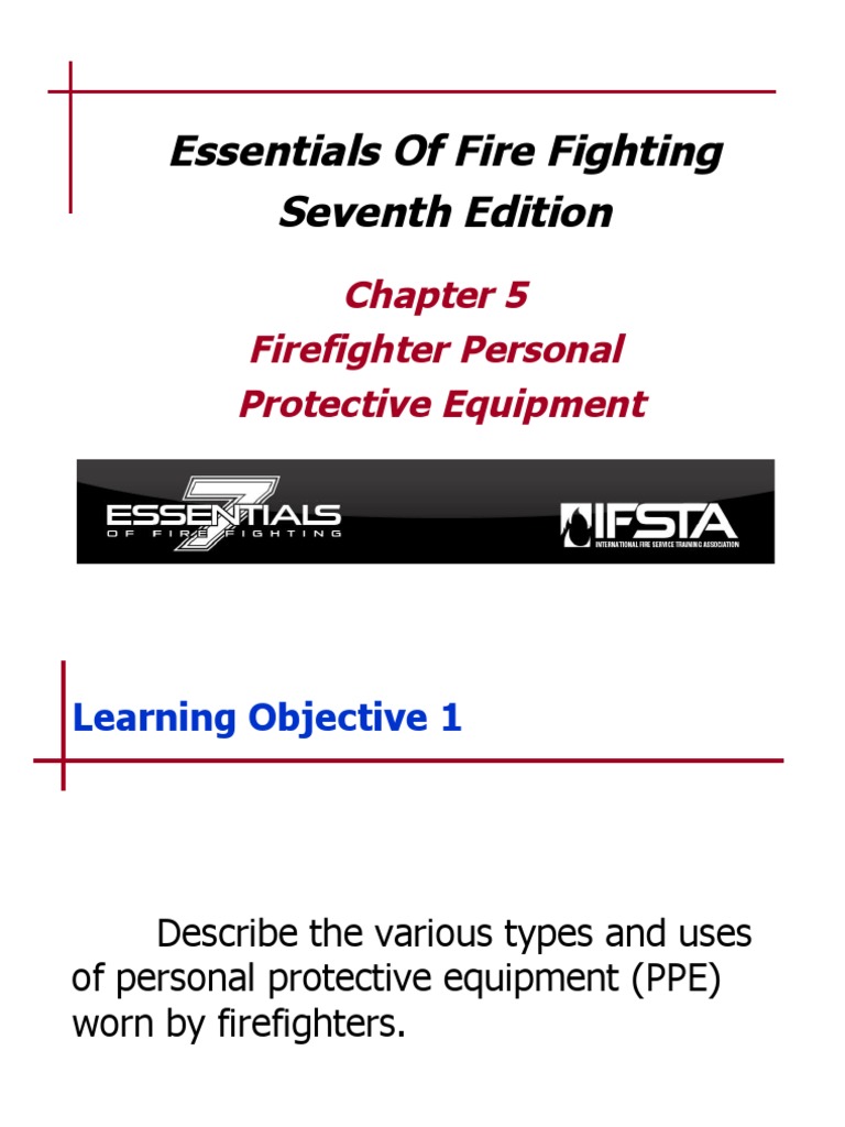 Chapter 5 PowerPoint PDF Personal Protective Equipment Firefighter
