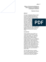 Effects of Interactive Writing On Story Grammar Knowledge of Kindergarten Students Pamela A. Razon