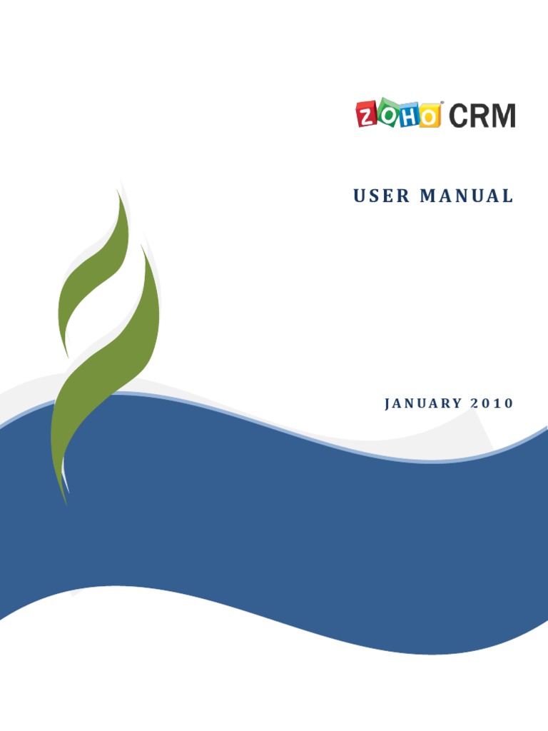 Zoho CRM User Manual PDF