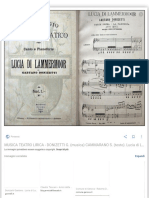 MUSICA TEATRO LIRICA - DONIZETTI G. (Musica) CAMMARANO S. (Testo) - Lucia Di L