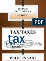 Business Math Report On Tax