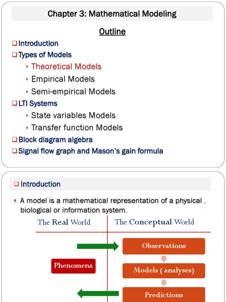 Chapter 3 Mathematical Modeling (Updated) | PDF | Conceptual Model ...