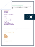 Command Line Input and Control Statements in Java