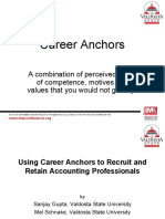 Career Anchors: A Combination of Perceived Areas of Competence, Motives and Values That You Would Not Give Up