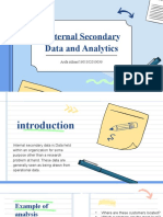 Internal Secondary Data & Analytics