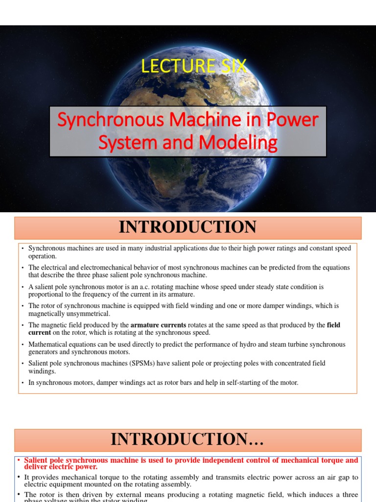 Lecture Six Pdf Electric Generator Electric Motor