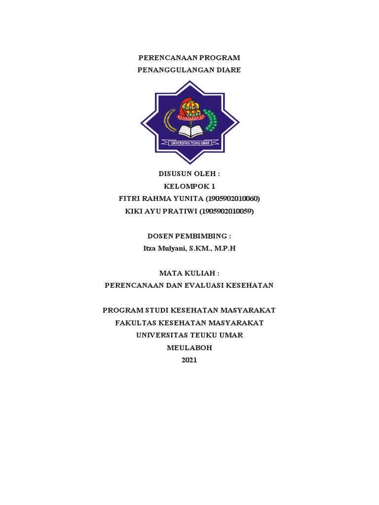 Perencanaan Program Penanggulangan Diare | PDF