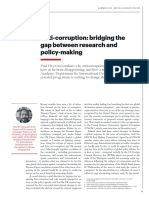 Anti-Corruption: Bridging The Gap Between Research and Policy-Making