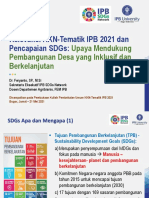 KKN Dan SDGs - Pembekalan Umum KKNT IPB - 21mei2021