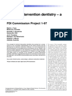 Minimal Intervention Dentistry - A Review : FDI Commission Project 1-97