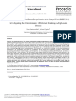 Investigating The Determinants of Internet Banking Adoption in Greece