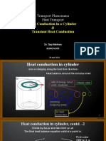 Heat conduction in cylinder and transient heat conduction