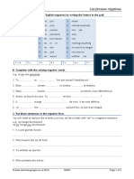 Les-Phrases-Négatives Worksheet