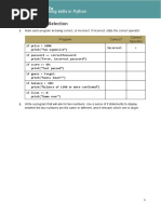 Python Skills Worksheet 2a