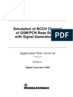 Simulation of BCCH Channel of GSM/PCN Base Station With Signal Generator SME