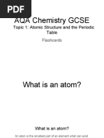 Flashcards - Topic 01 Atomic Structure and The Periodic Table - AQA Chemistry GCSE