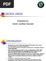 Skoda India: Prepared By: Harsh Vardhan Dwivedi