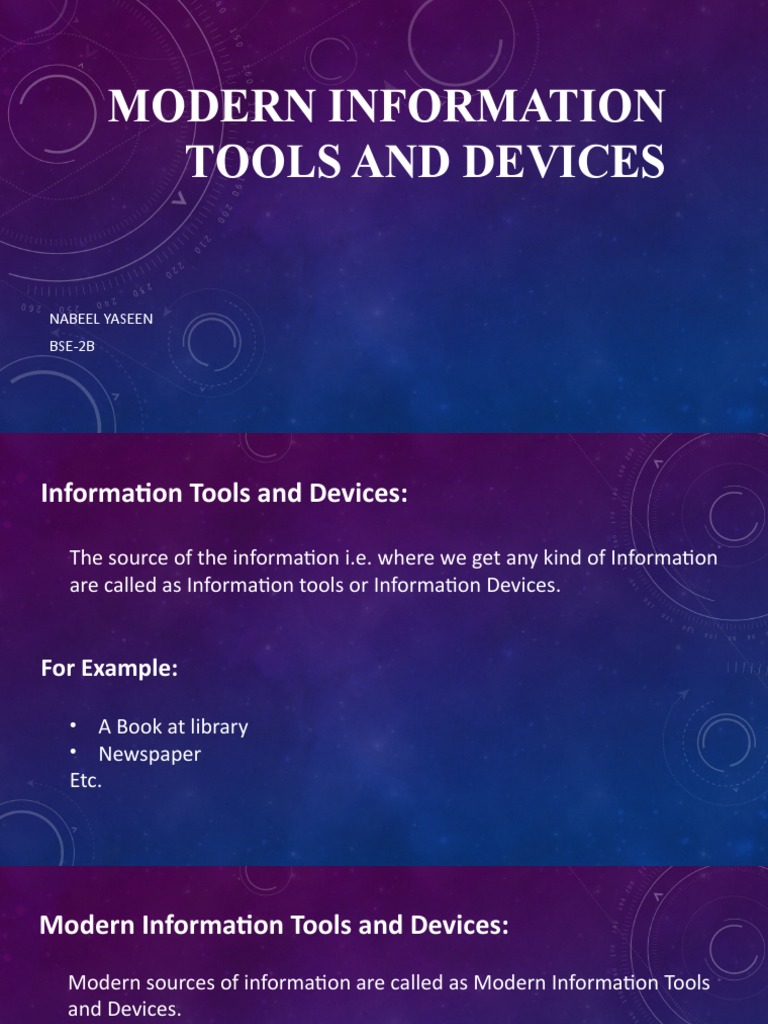 Modern Information Tools Overview | PDF | Career & Growth